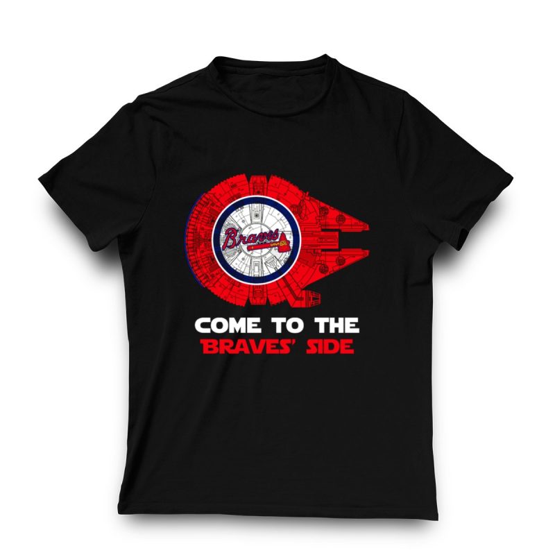 Atlanta Braves Millennium Falcon T-Shirt - Join The Braves Side! - Image 3