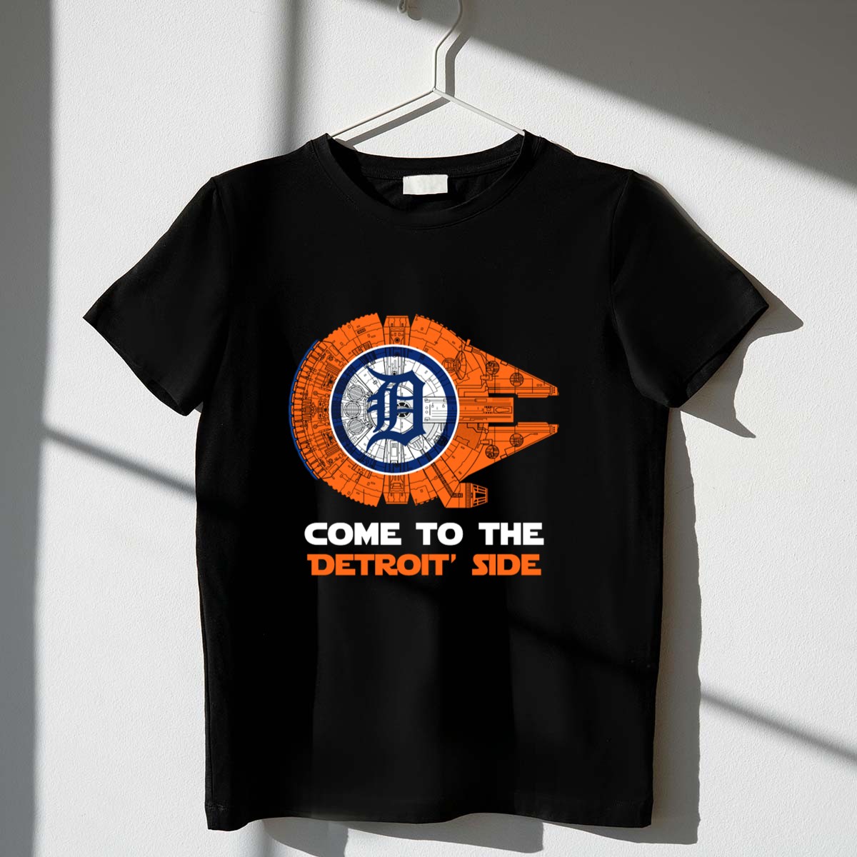 Come to the Detroit Side Millennium Falcon Detroit Tigers T Shirt t shirt 1 1