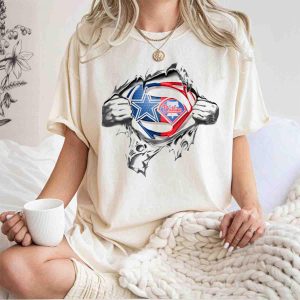 Superman Logo Mashup T-Shirt | Cowboys & Phillies Graphic Tee