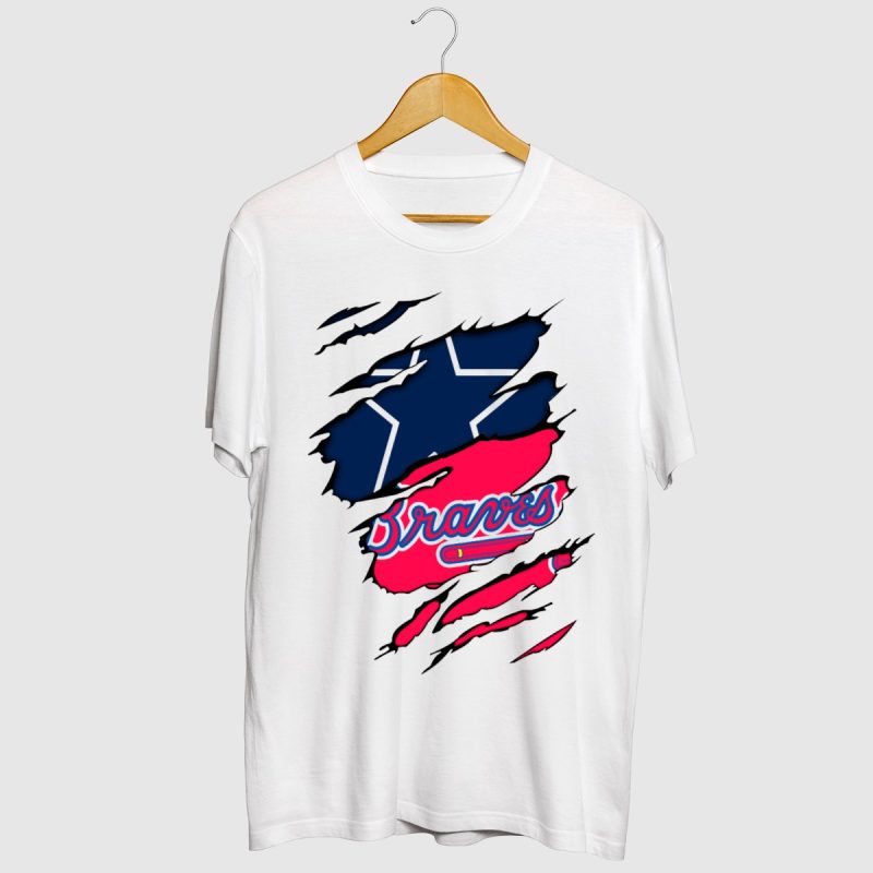Braves Logo Mashup T-Shirt For Cowboys Fans – Stylish & Unique Design - Image 2
