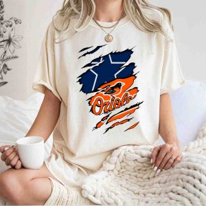 Cowboys Star Orioles Bird Logo Layered T-Shirt For Fans