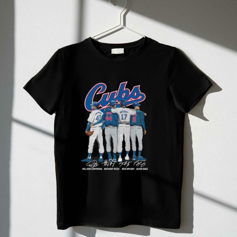Cubs willson contreras anthony rizzo kris bryant javier baez signatures shirt t shirt 1 1.jpg