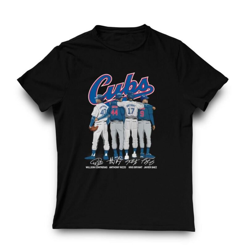 Cubs willson contreras anthony rizzo kris bryant javier baez signatures shirt t shirt 3 3.jpg