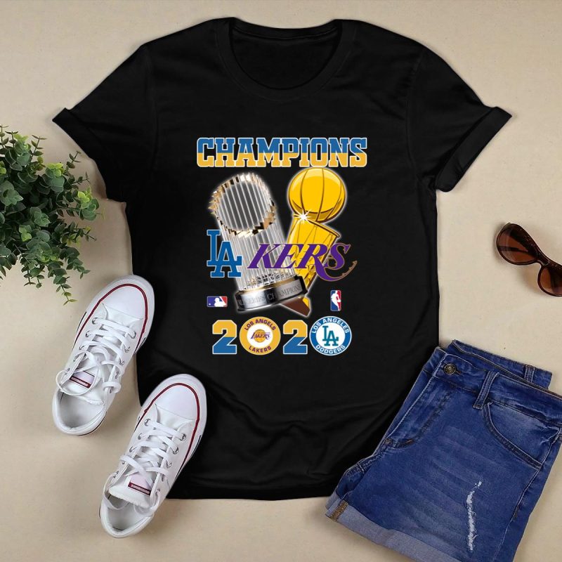 2020 Los Angeles Dodgers & Lakers Champions T-Shirt - Celebrate Victory! - Image 5