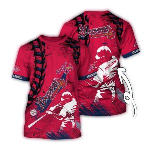 Personalized Atlanta Braves All-Over Print T-Shirt For Baseball Fans