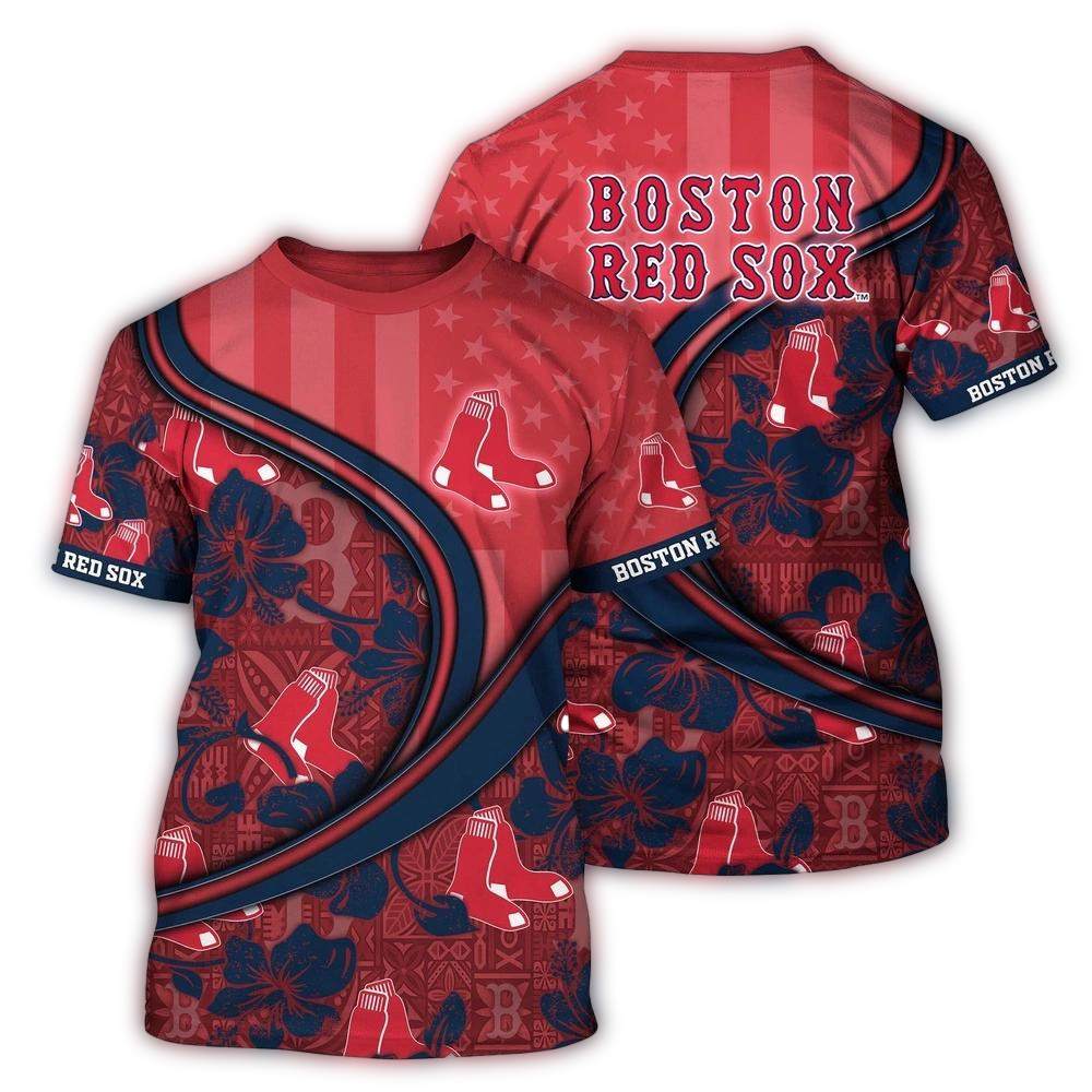 Customized MLB Boston Red Sox 3D T Shirt Aloha Grand Slam For Sports Enthusiasts 1