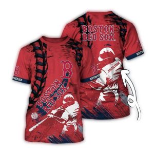 Custom Boston Red Sox All Over Print T-Shirt for Fans