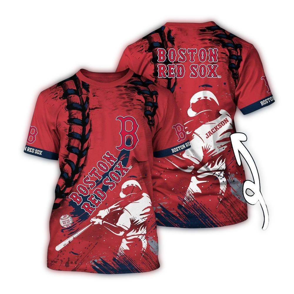 Customized MLB Boston Red Sox 3D T Shirt Sunset Slam Chic For Sports Enthusiasts 1