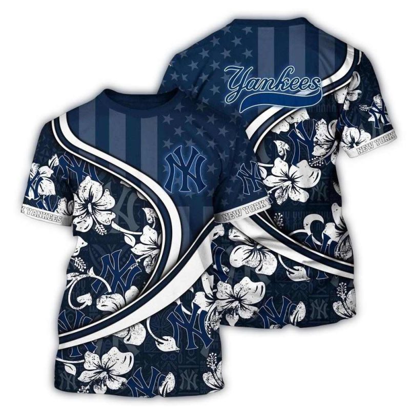 Customized MLB New York Yankees 3D T Shirt Aloha Grand Slam For Sports Enthusiasts 1