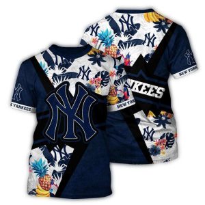 Personalized New York Yankees Pineapple All-Over Print T-Shirt