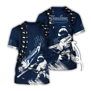 Custom New York Yankees All-Over Print T-Shirt For Fans
