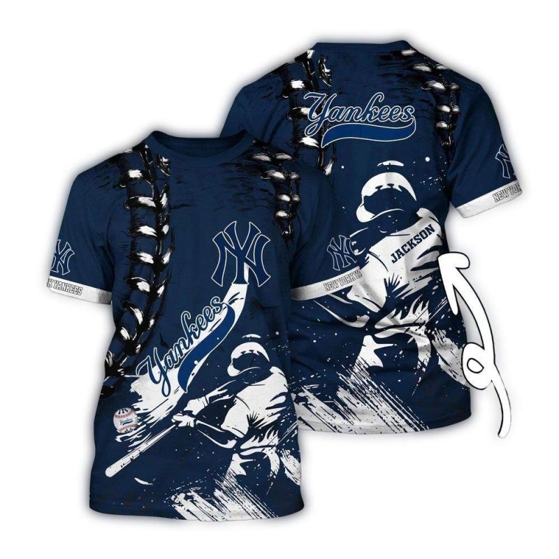 Customized MLB NewYork Yankees 3D T Shirt Sunset Slam Chic For Sports Enthusiasts 1