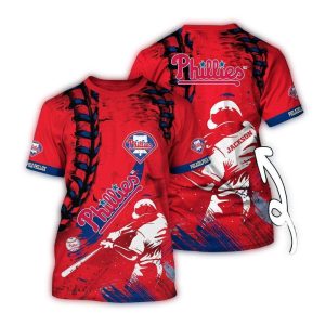 Personalized Philadelphia Phillies All-Over Print T-Shirt for Fans