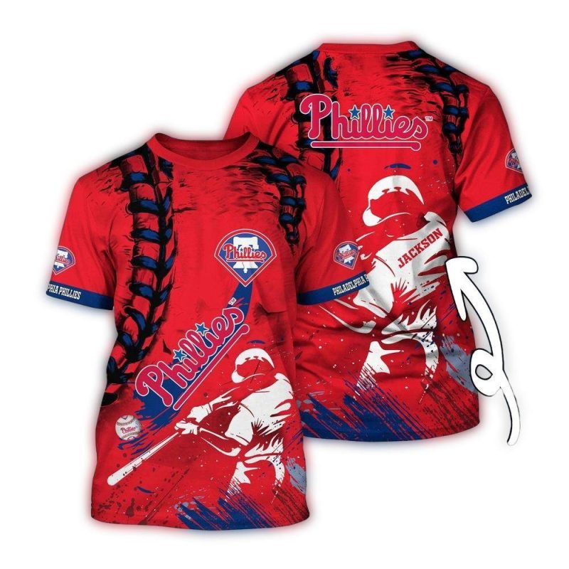 Personalized Philadelphia Phillies All-Over Print T-Shirt for Fans