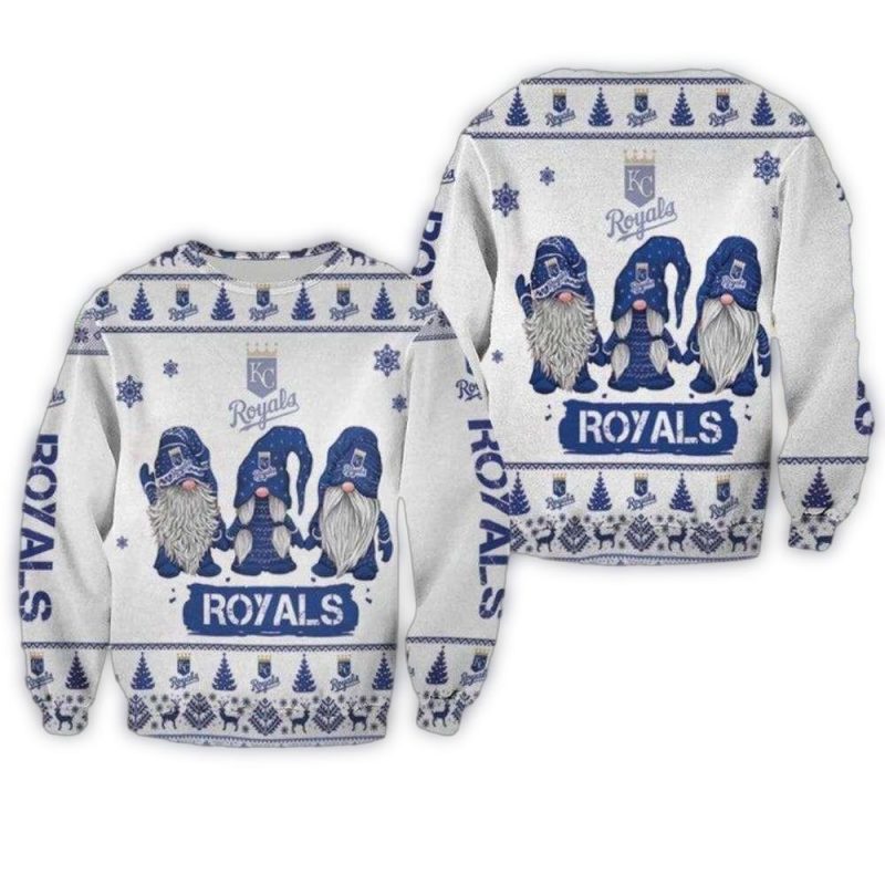 Cute Gnome Trio Kansas City Royals Ugly Sweater 1
