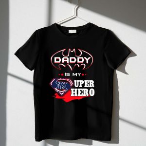Superhero Daddy T-Shirt - Yankees, Batman & Superman Design