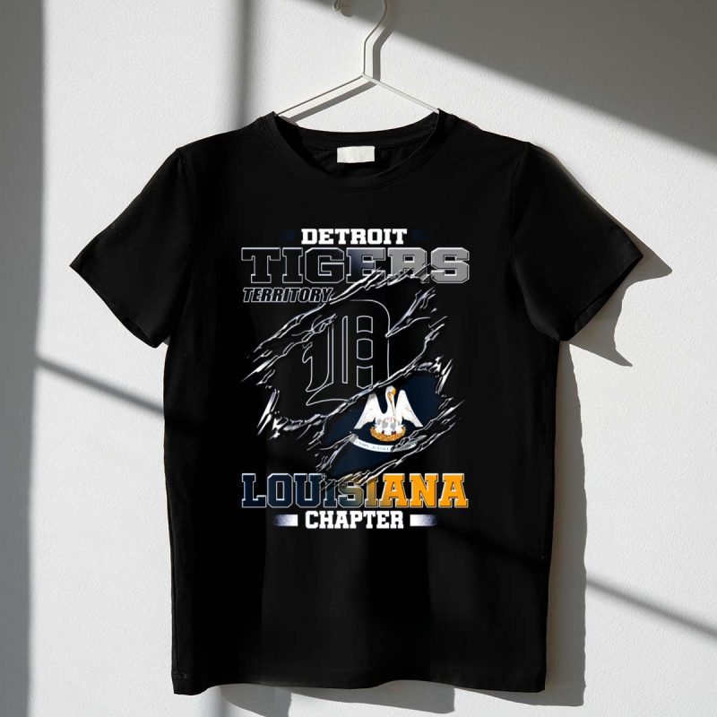 DETROIT TIGERS TERRITORY LOUISIANA CHAPTER T Shirt t shirt 1 1