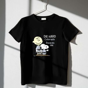 Snoopy & Charlie Brown Die Hard Colorado Rockies Fan T-Shirt