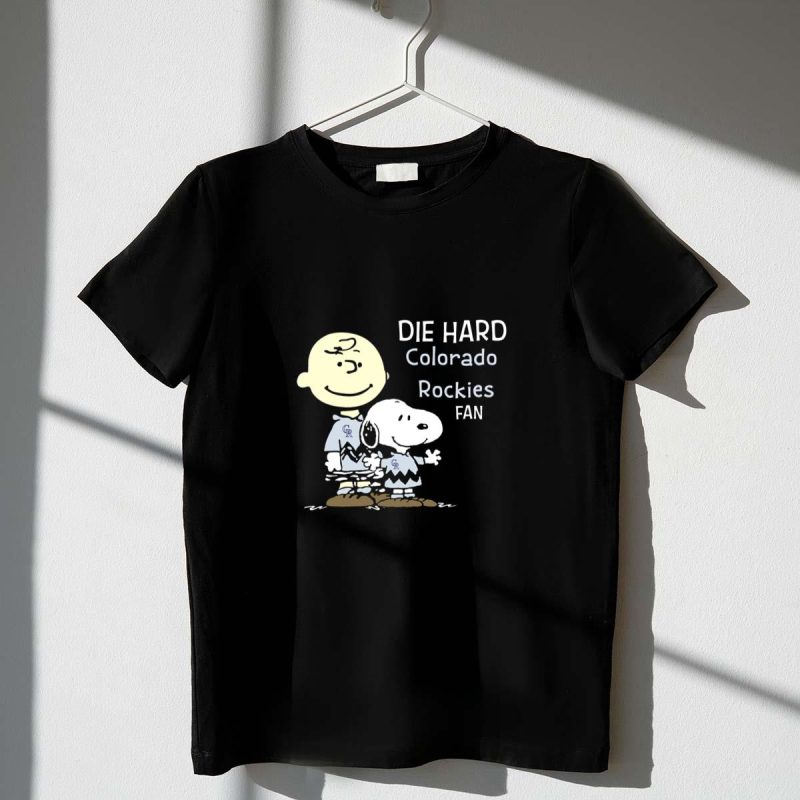 DIE HARD Colorado Rockies FAN Snoopy and Charlie Brown T Shirt t shirt 1 1