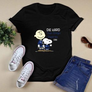 Snoopy Charlie Brown San Diego Padres Fan T-Shirt - Die Hard Baseball Tee