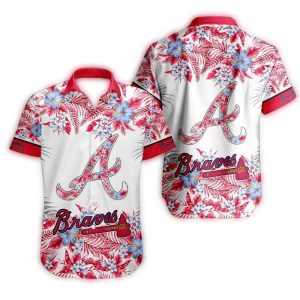 Atlanta Braves Floral Print Hawaiian Shirt For Summer Style