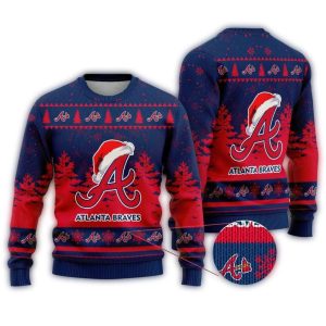 Atlanta Braves Christmas Ugly Sweater - Festive Holiday Apparel