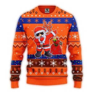 Dabbing Santa New York Mets Christmas Sweatshirt For Festive Fans