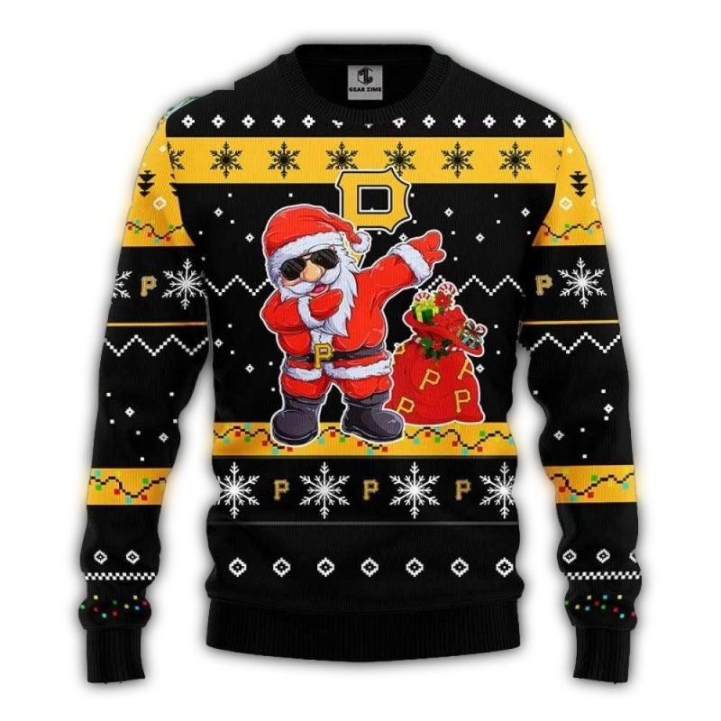 Dabbing Santa Pittsburgh Pirates Ugly Christmas Sweatshirt