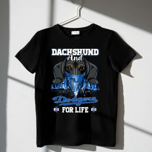 Dachshund Lover'S La Dodgers T-Shirt - Perfect For Pet And Sports Fans