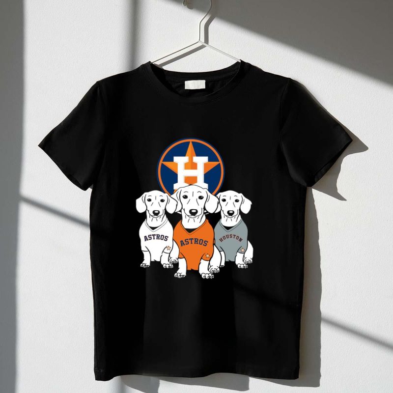 Dachshund dog and Houston Astros baseball shirt t shirt 1 1