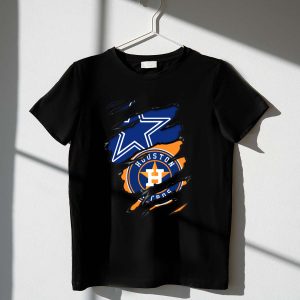 Dallas Cowboys & Houston Astros Logo Mashup T-Shirt For Fans