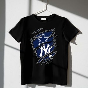 Dallas Cowboys X New York Yankees Logo Fusion T-Shirt For Fans