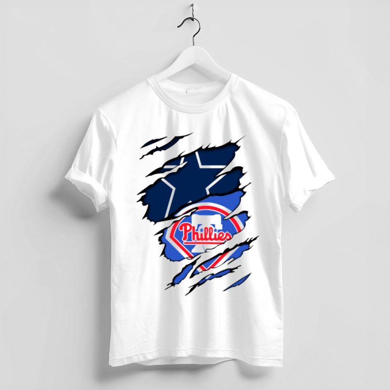 Dallas Cowboys & Philadelphia Phillies Fan Mashup T-Shirt - Perfect for Sports Enthusiasts - Image 4