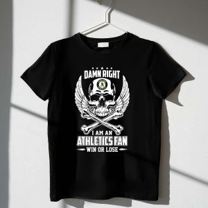Oakland Athletics Fan Skull & Bones T-Shirt - Win Or Lose Spirit Wear