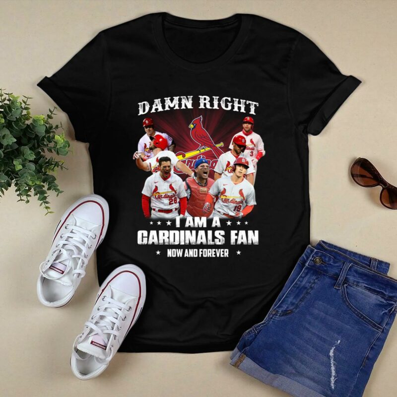 Damn Right I’m a Cardinals Fan Now & Forever Graphic T-Shirt – Unisex Gift - Image 5