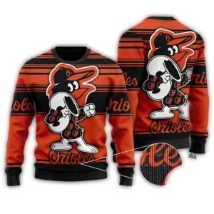 Dancing Snoopy Baltimore Orioles Holiday Sweatshirt – Festive & Fun