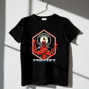 Deadpool Oakland Athletics Logo Crossover T-Shirt For Fans