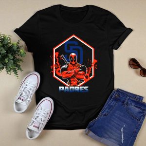 Deadpool San Diego Padres Comic Fan T-Shirt - Baseball Collaboration Tee