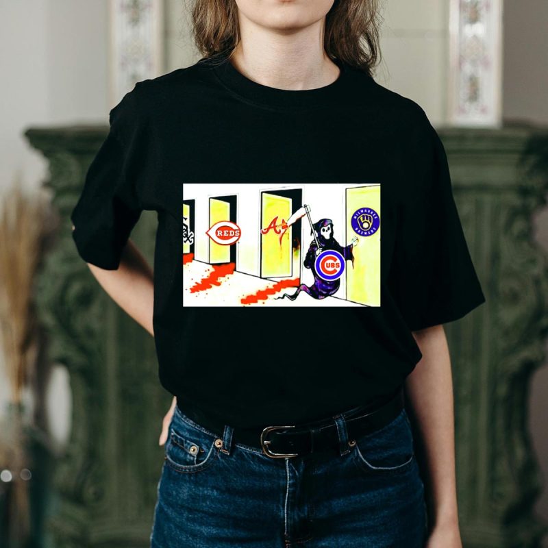 Death Comes For Brewers, Reds, Braves & White Sox - Graphic T-Shirt - Image 2