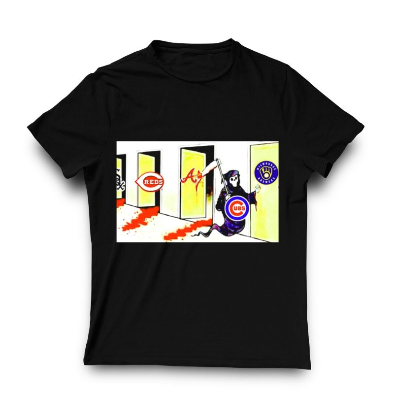 Death Comes For Brewers, Reds, Braves & White Sox - Graphic T-Shirt - Image 3