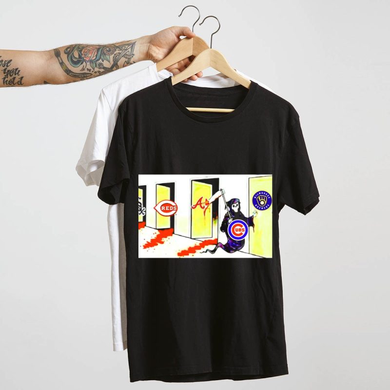 Death Comes For Brewers, Reds, Braves & White Sox - Graphic T-Shirt - Image 4
