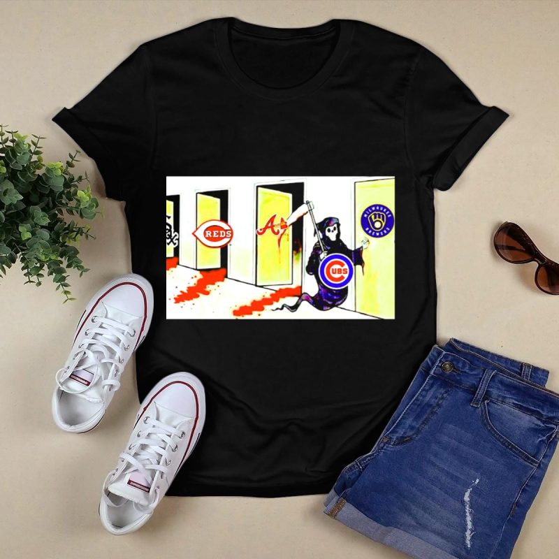 Death Comes For Brewers, Reds, Braves & White Sox - Graphic T-Shirt - Image 5