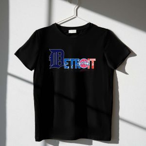 Detroit Pistons & Tigers Logo Fusion T-Shirt - Stylish Sports Fan Tee
