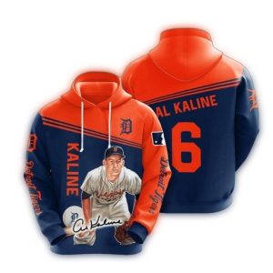 Detroit Tigers Al Kaline Signature All-Over Print Hoodie For Fans