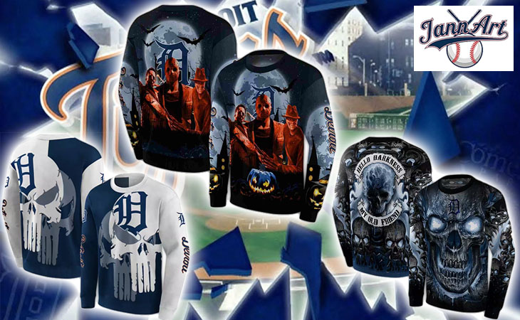 Detroit Tigers All Over Print Sweatshirt