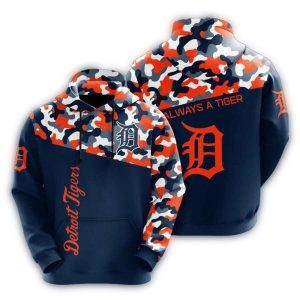 Detroit Tigers All Over Print Hoodie - Always A Tiger Design