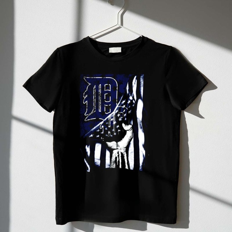 Detroit Tigers American Flag T Shirt t shirt 1 1