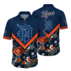Detroit Tigers Tropical Blossom Hawaiian Shirt For Men And Women