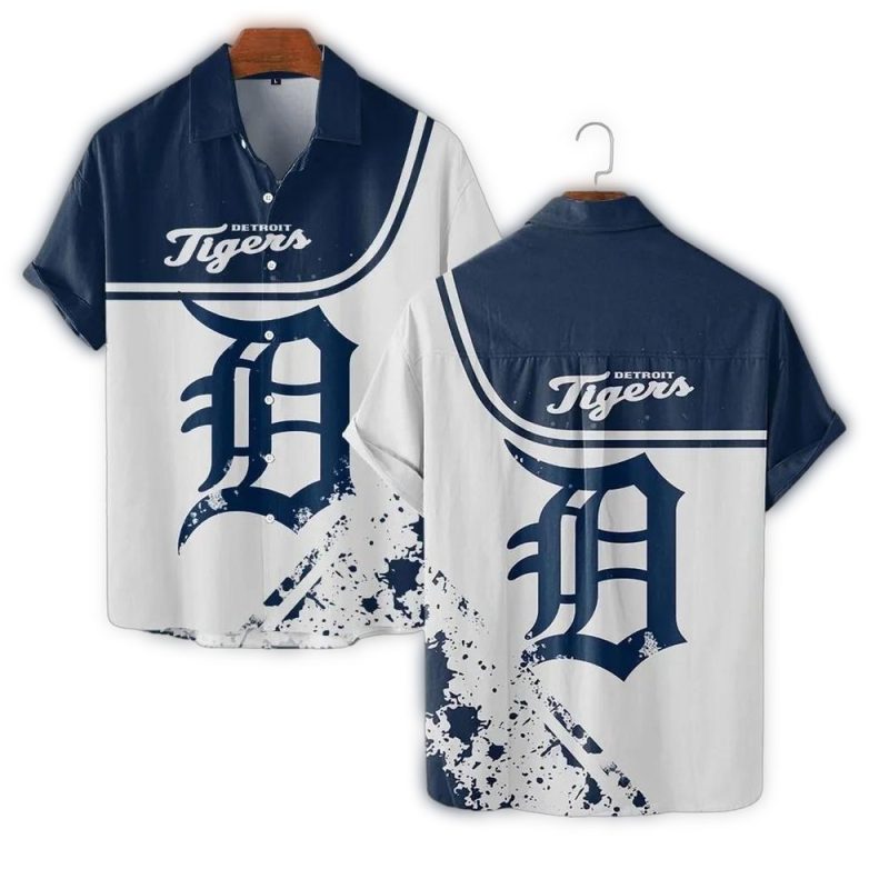Detroit Tigers Bold Splash Hawaiian Shirt 1