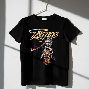 Cade Cunningham Detroit Tigers Flaming Rider T-Shirt - Perfect For Fans